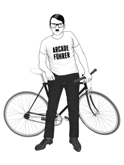 Hipster Hitler - Arcade Fuhrer Shirt and Fixie