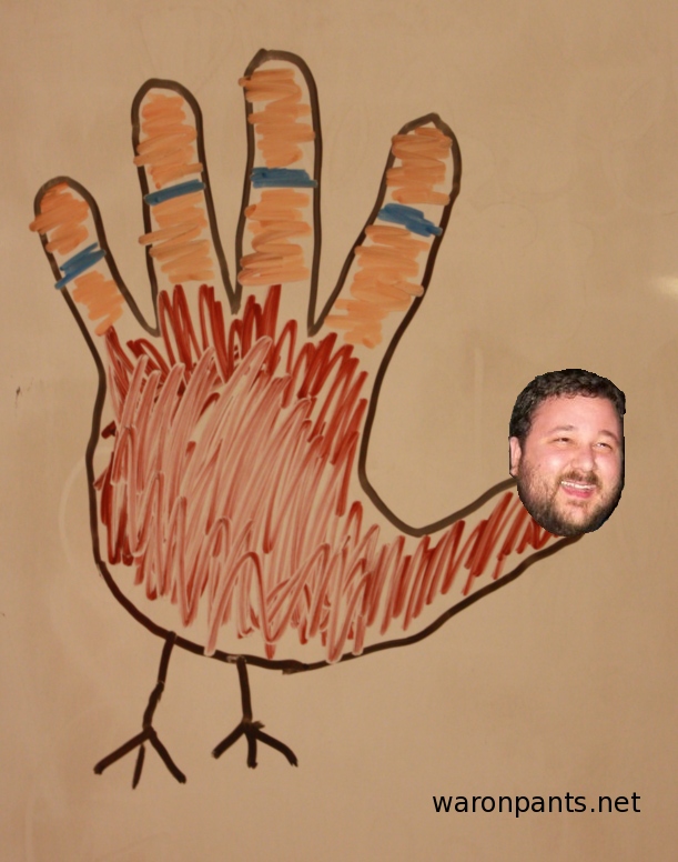 Bill as a Hand Turkey