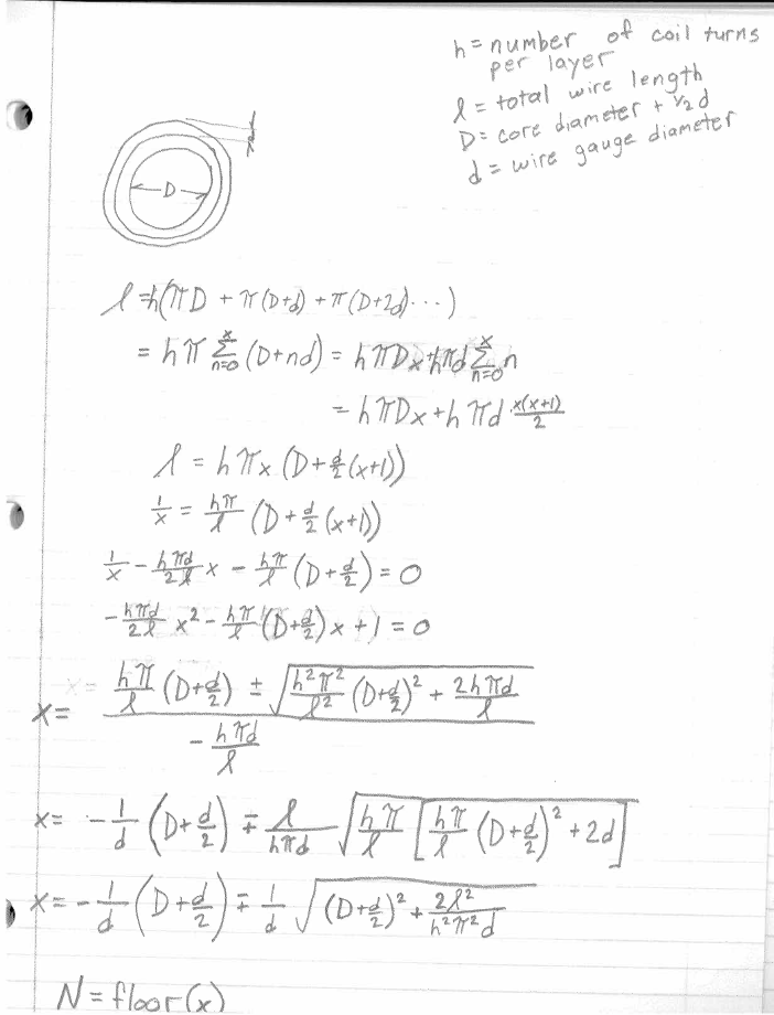 Number of Turn Equation