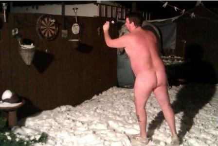 Naked Darts in Snow