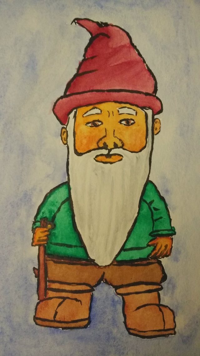 Watercolor Gnome